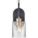 Renitta 1 Light 7.9 inch Matte Black/Modern Gold Bathroom Wall Sconce Wall Light